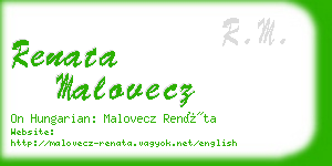 renata malovecz business card